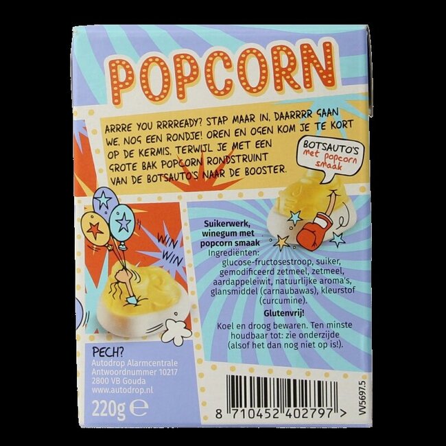 Autodrop Proefritje popcorn 220 Gram