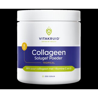 Vitakruid Vitakruid Collageen Solugel poeder met vitamine C & D Tropic 250 Gram