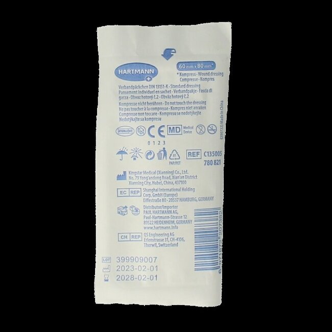 Hartmann Snelverband klein 6 x 8 cm 1 Stuks