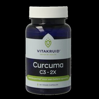 Vitakruid Vitakruid Curcuma C3-2X (95%  curcuminoiden) met Bioperine 30 Vegetarische capsules