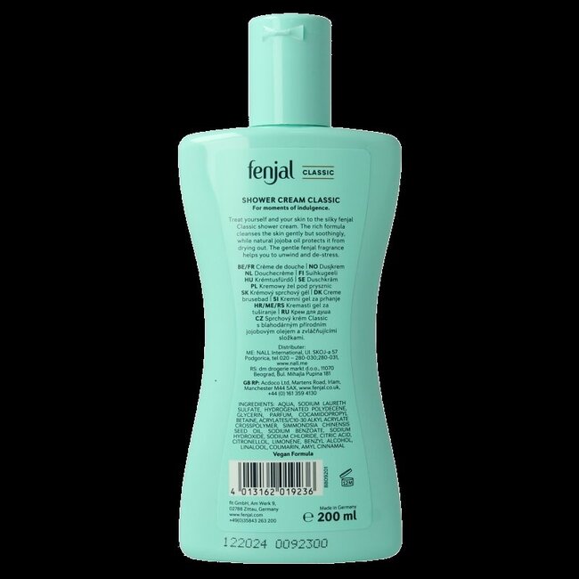 Crème de douche Fenjal Classic 200 ml