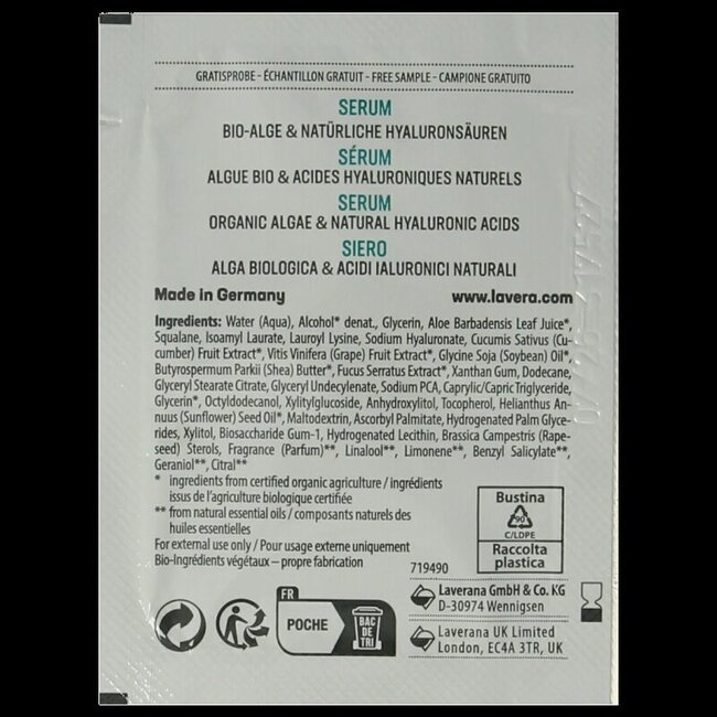Lavera Sérum Hydro Refresh échantillons 100 pièces