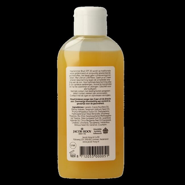 Jacob Hooy Haarlemmerbruin SPF20 150 ml