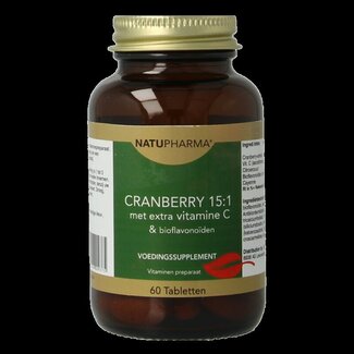 Natupharma Natupharma Cranberry 15:1 met vitamine C & bioflavonoiden 60 Tabletten
