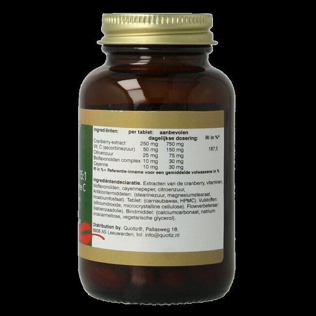 Natupharma Cranberry 15:1 avec vitamine C & bioflavonoïdes 60 comprimés