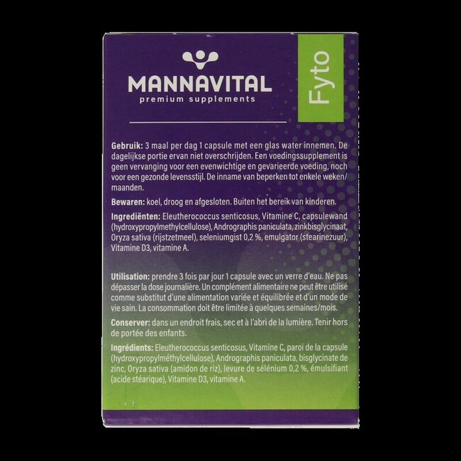 Mannavital Immunoton forte 60 gélules végétales
