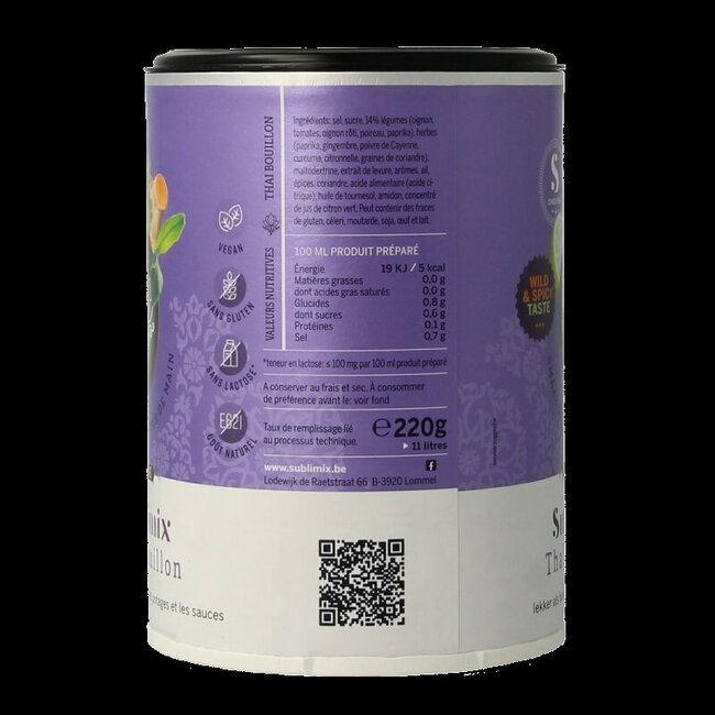 Sublimix Thai bouillon 220 Gram