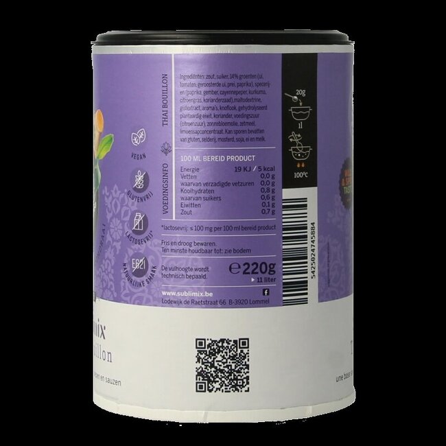 Sublimix Thai bouillon 220 Gram