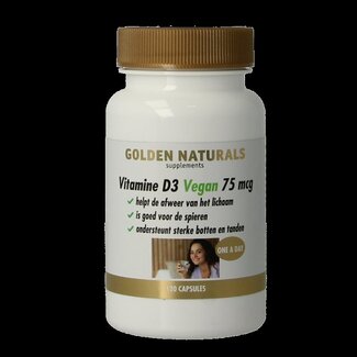 Golden Naturals Golden Naturals Vitamine D3 75 mcg végane 120 gélules