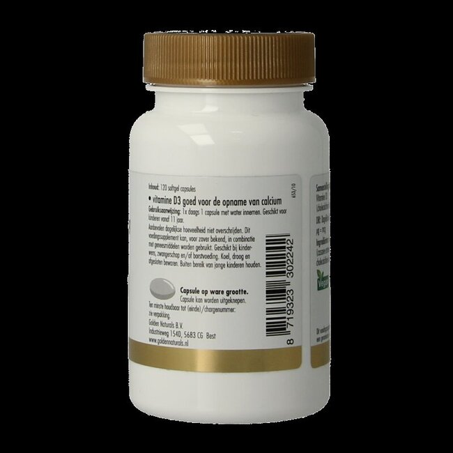 Golden Naturals Vitamine D3 75mcg vegan 120 Capsules