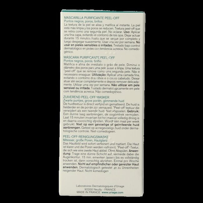 Uriage Hyseac peel off masker 50 Milliliter