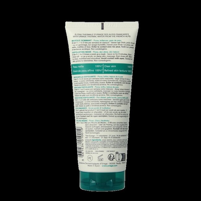 Uriage Hyseac exfolierende masker 100 Milliliter