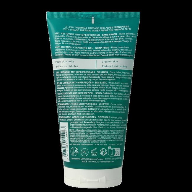 Uriage Hyseac reinigingsgel 150 Milliliter