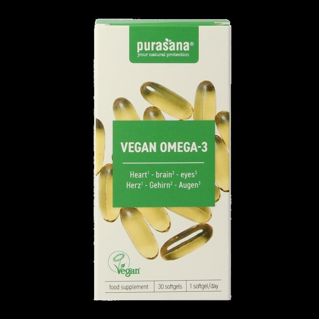 Purasana Vegan omega-3 algenolie 30 Softgels
