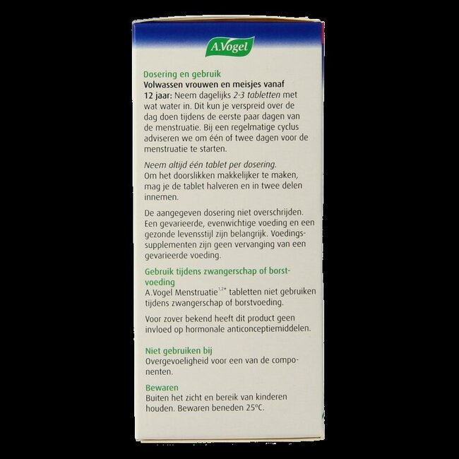 A Vogel Menstruatietabletten 30 Tabletten