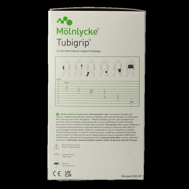 Tubigrip Bandage tubulaire élastique 10 m x 8,75 cm couleur chair 1 unité