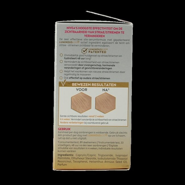 Nivea Nivea luminous 630  anti striae lichaam olieserum 100 Milliliter