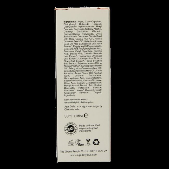 Green People Moisturiser age DEFY+ SPF30 30 Milliliter