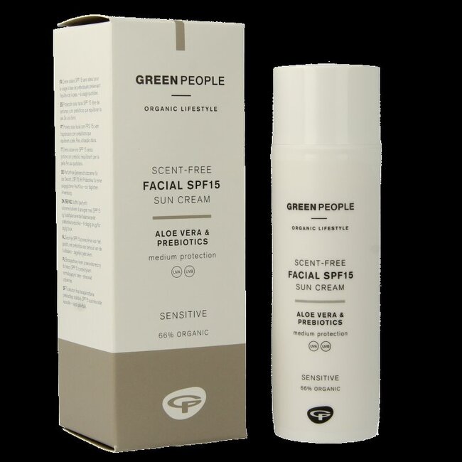 Green People Crème Solaire Visage Sans Parfum SPF15 50 ml