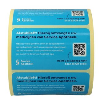 Service Apotheek Sticker bezorgen bijsluiter 1 Rol