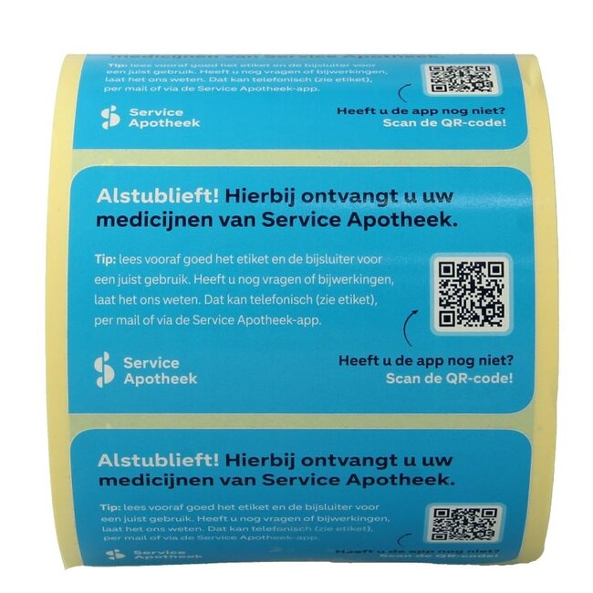Sticker bezorgen bijsluiter 1 Rol