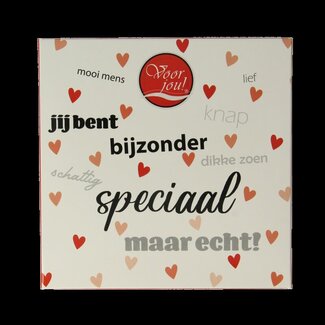 Voor Jou! Voor Jou ! Tablette de chocolat "Si spéciale et particulière" 90 g