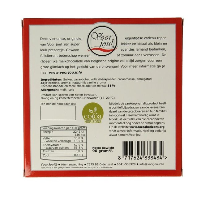 Voor Jou! Tablet zo speciaal en bijzonder 90 Gram