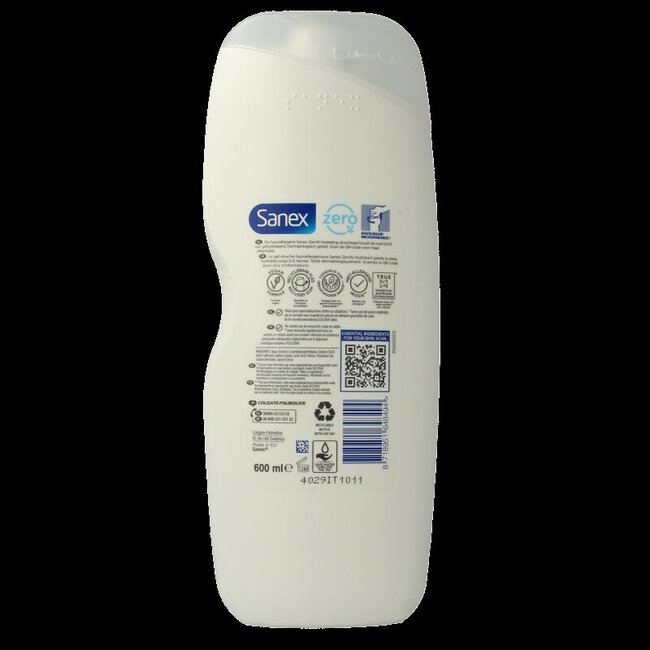 Sanex Douche Zero% Peau Normale 600 ml