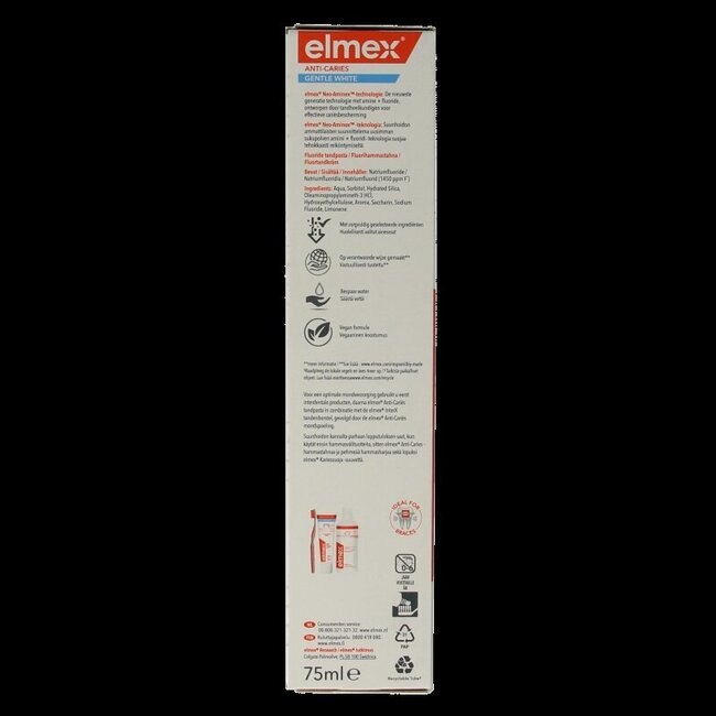 Dentifrice Elmex Anti-Caries Gentle White 75 ml