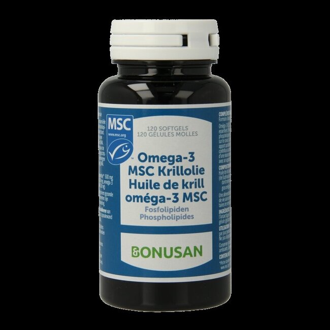 Bonusan Omega 3 MSC krillolie Belgie 120 Softgels