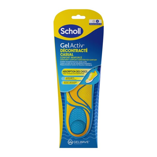 Casual gel active inlegzolen maat L 40-46.5 1 Paar