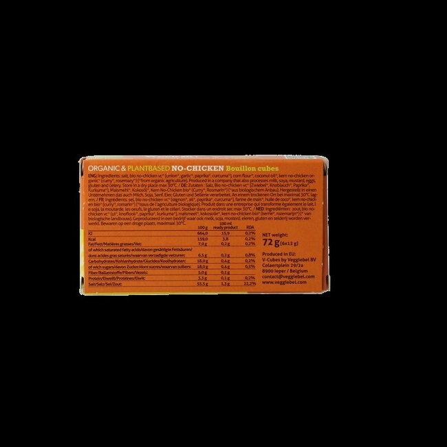 Vcubes Bouillonblokjes no chicken bio 72 Gram