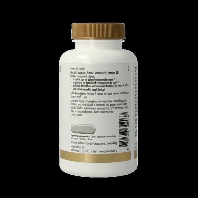 Golden Naturals Nagel support 60 Vegetarische capsules