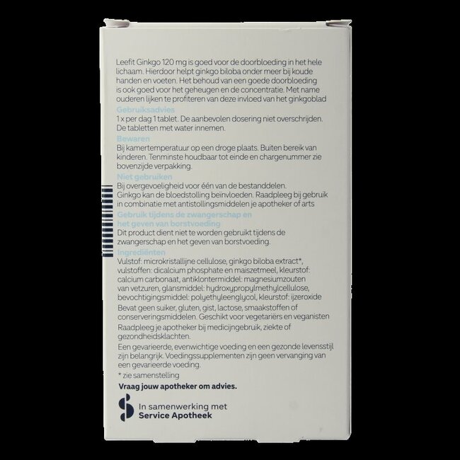 Leefit Ginkgo 60 comprimés