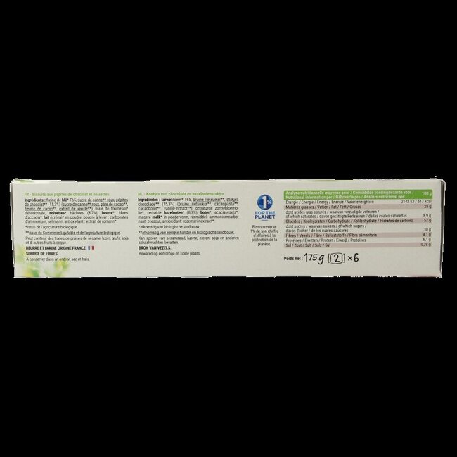 Bisson Cookies choco noisette bio 175 g