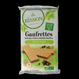 Bisson Bisson Wafels choco hazelnoot bio 200 Gram