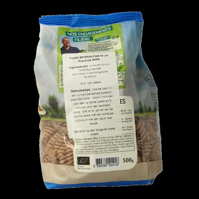 Primeal Fusilli volkoren bio 500 Gram
