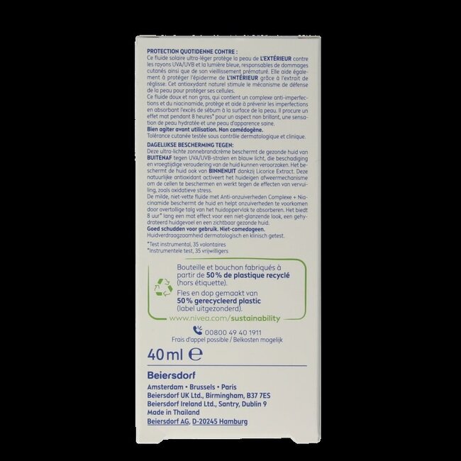 Nivea Sun Face Blemish Control SPF50+ 40 ml