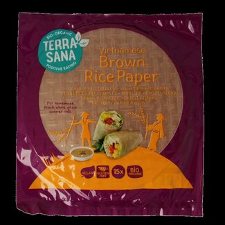 TerraSana TerraSana Vietnamese bruine rijstvellen bio 150 Gram