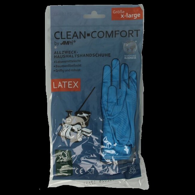 Huishoudhandschoen blauw maat XL 1 Paar