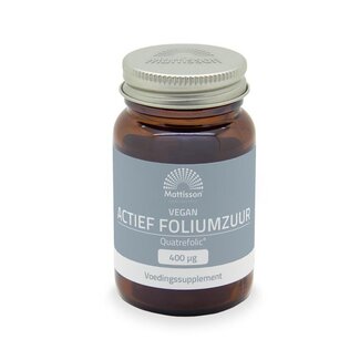 Mattisson Mattisson Actief foliumzuur Quatrefolic 400mcg 60 Tabletten
