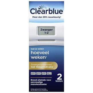 Clearblue Clearblue Test de Grossesse avec Indicateur de Semaines, Lot de 2