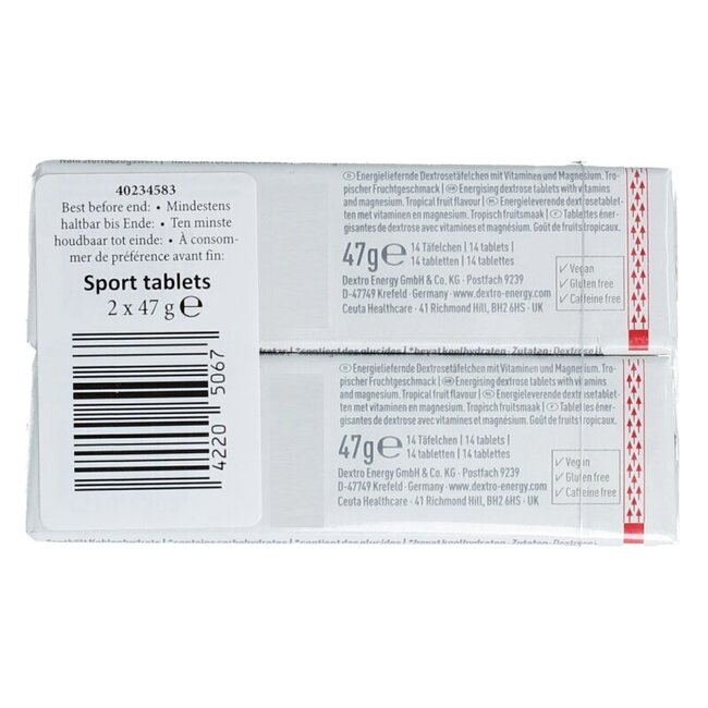 Dextro Sport 2x 14 tablets 2x47 gram 2 Stuks