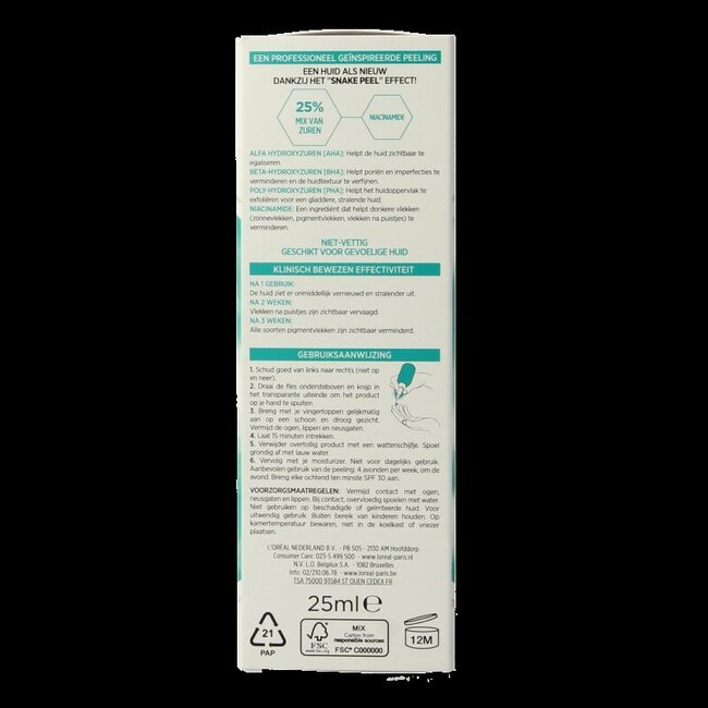 L'Oréal Paris Bright Reveal Exfoliant Anti-Taches 25 ml