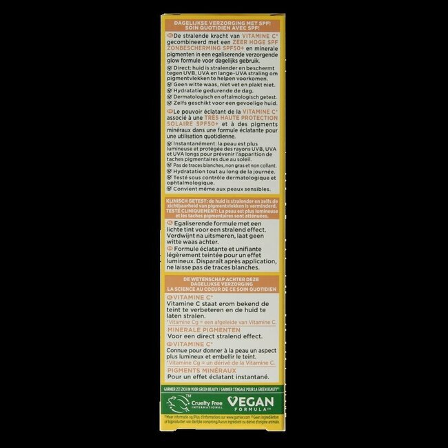 Garnier SkinActive vitamine C glowy UV fluid SPF50+ 40 Milliliter