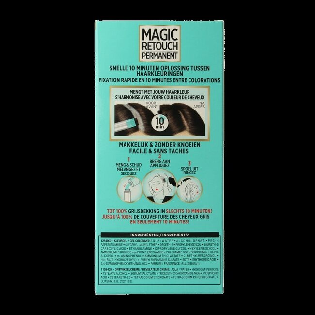 Magic Retouch Permanente haarkleuring nr 3 donkerbruin 1 Stuks
