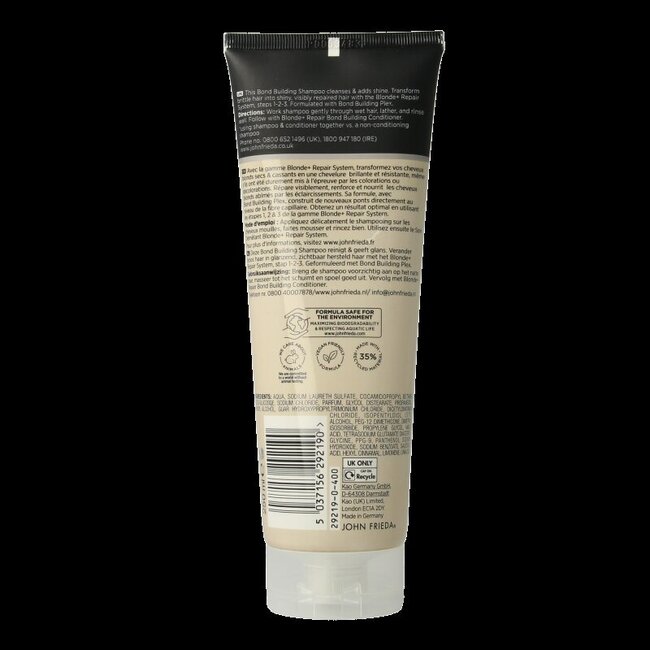 John Frieda Blonde + repair bond shampoo 250 Milliliter