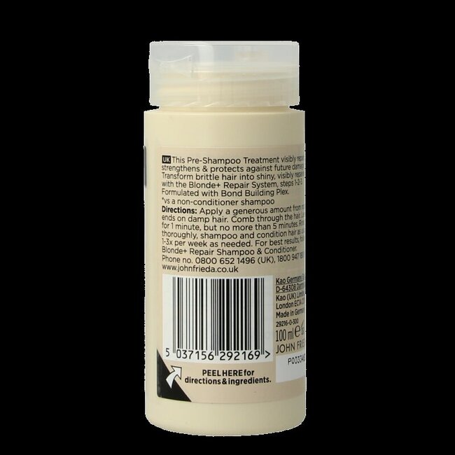 John Frieda Blonde + Repair Bond Pré-shampooing 100 ml
