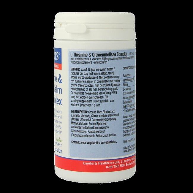 Lamberts L-Théanine & Complexe de mélisse 60 capsules