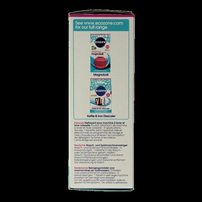 Détartrant pour lave-linge et lave-vaisselle EcoZone, 6 pastilles